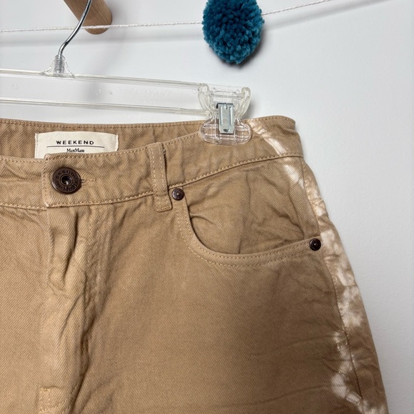 Max Mara Weekend Ampezzo Tie Dye Denim Tan Pants - Picture 2 of 10